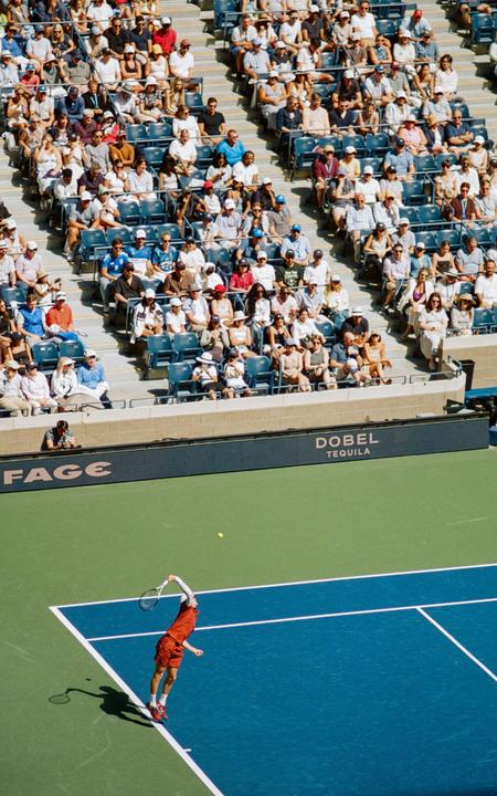 Jannik Sinner, US Open '25 [Nikon F5, 180 2.8D, Portra 800]