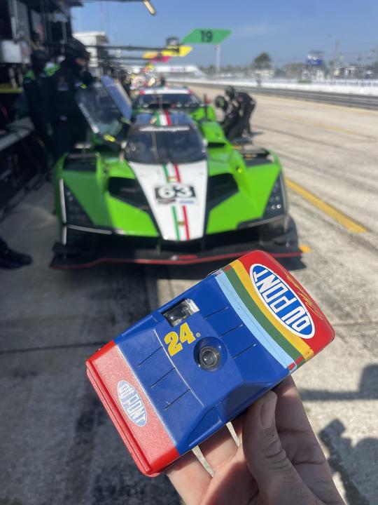 I took this 35mm film camera from 1998 to the Sebring 12h race for Lamborghini