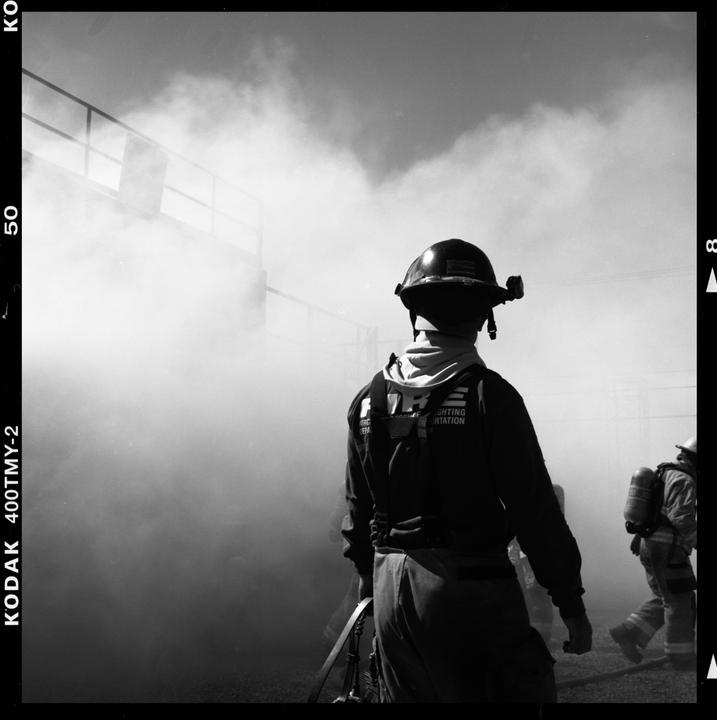 Fire ground — Rolleiflex 2.8F, Kodak TMAX 400 in stock Xtol